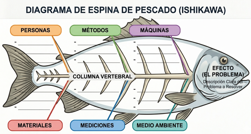 Diagrama Ishikawa o de causa y efecto o Pescado